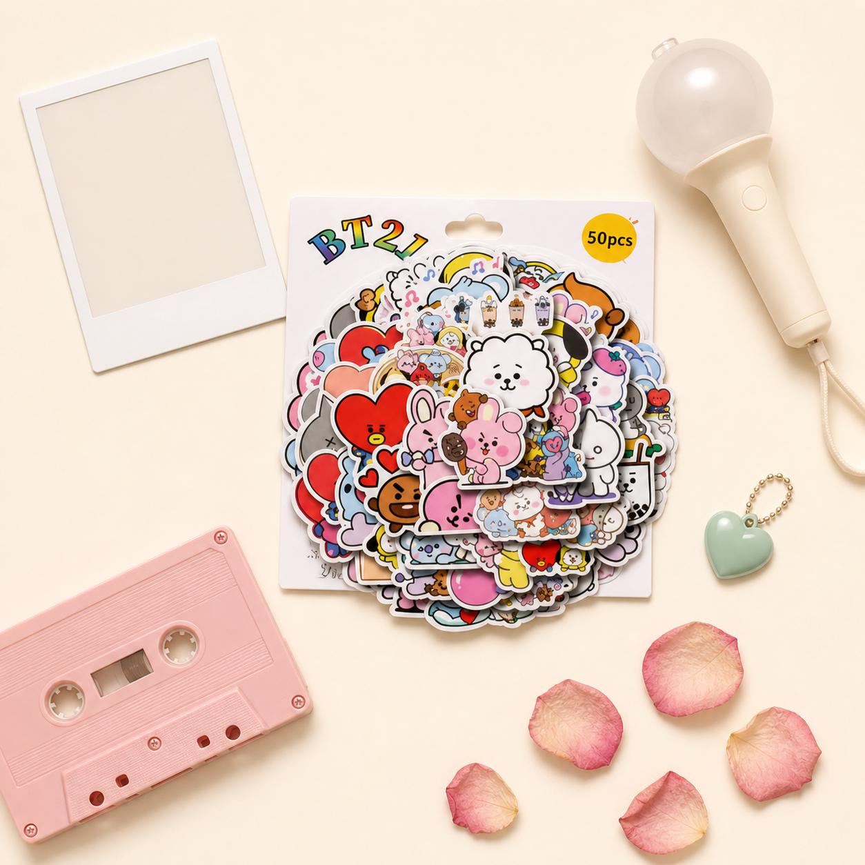 BT21 Sticker Pack — 50 Random Fan Stickers