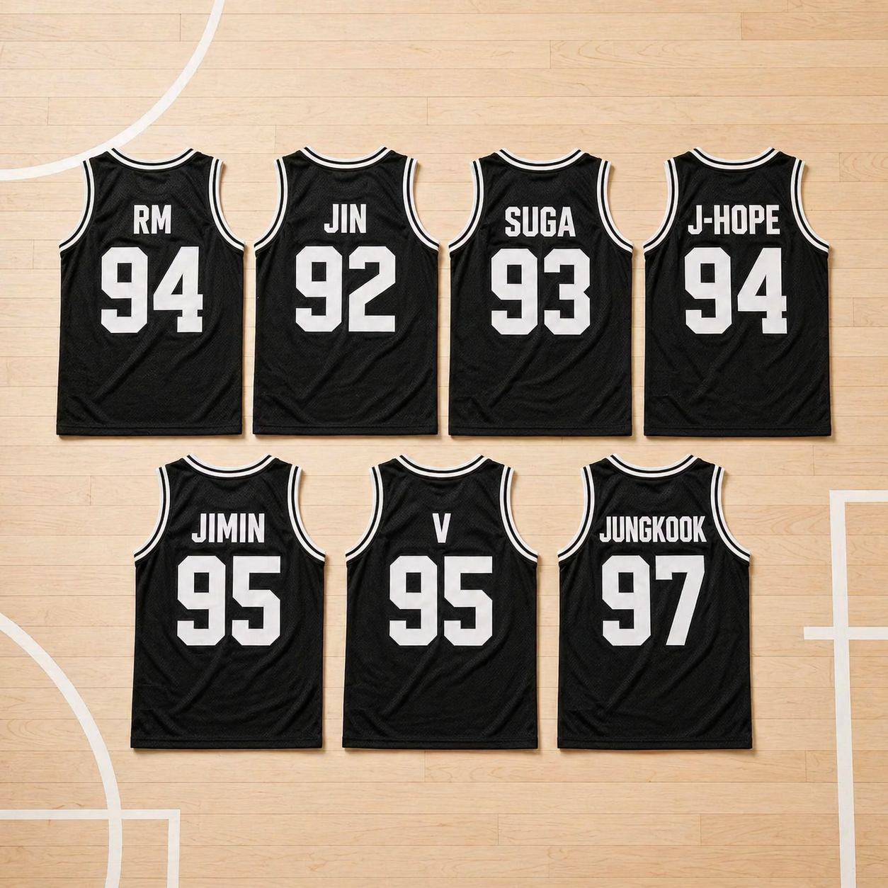 BTS Baseball Jersey — custom member name & number