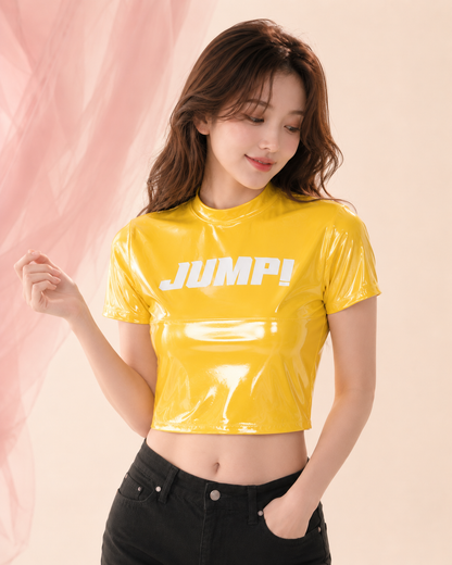 BLACKPINK JUMP! Vinyl Crop Top