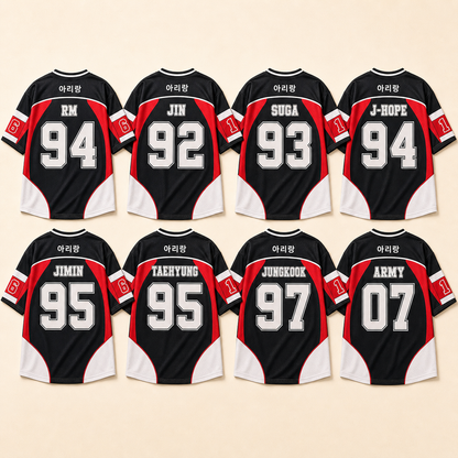 BTS Arirang Football Jersey — custom member name & number