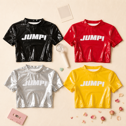 BLACKPINK JUMP! Vinyl Crop Top