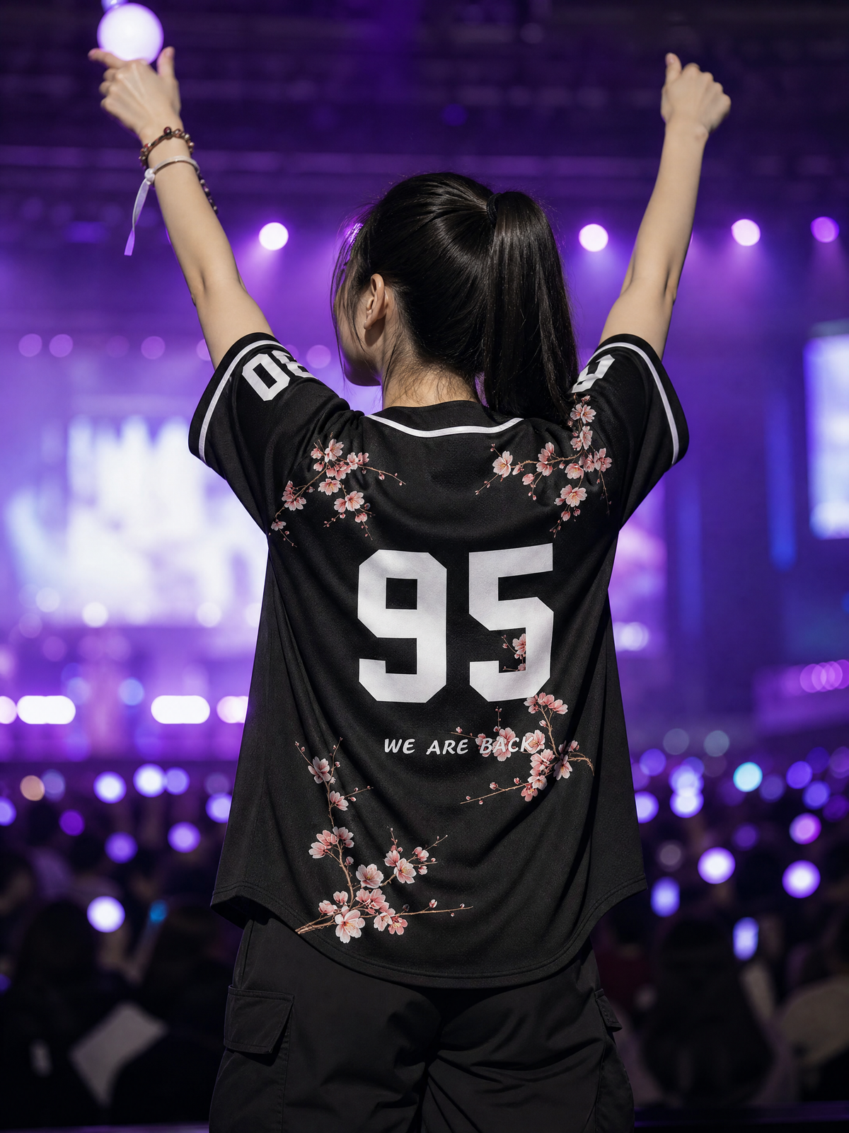 Maillot Baseball BTS Sakura — Cerisiers en fleurs — dos