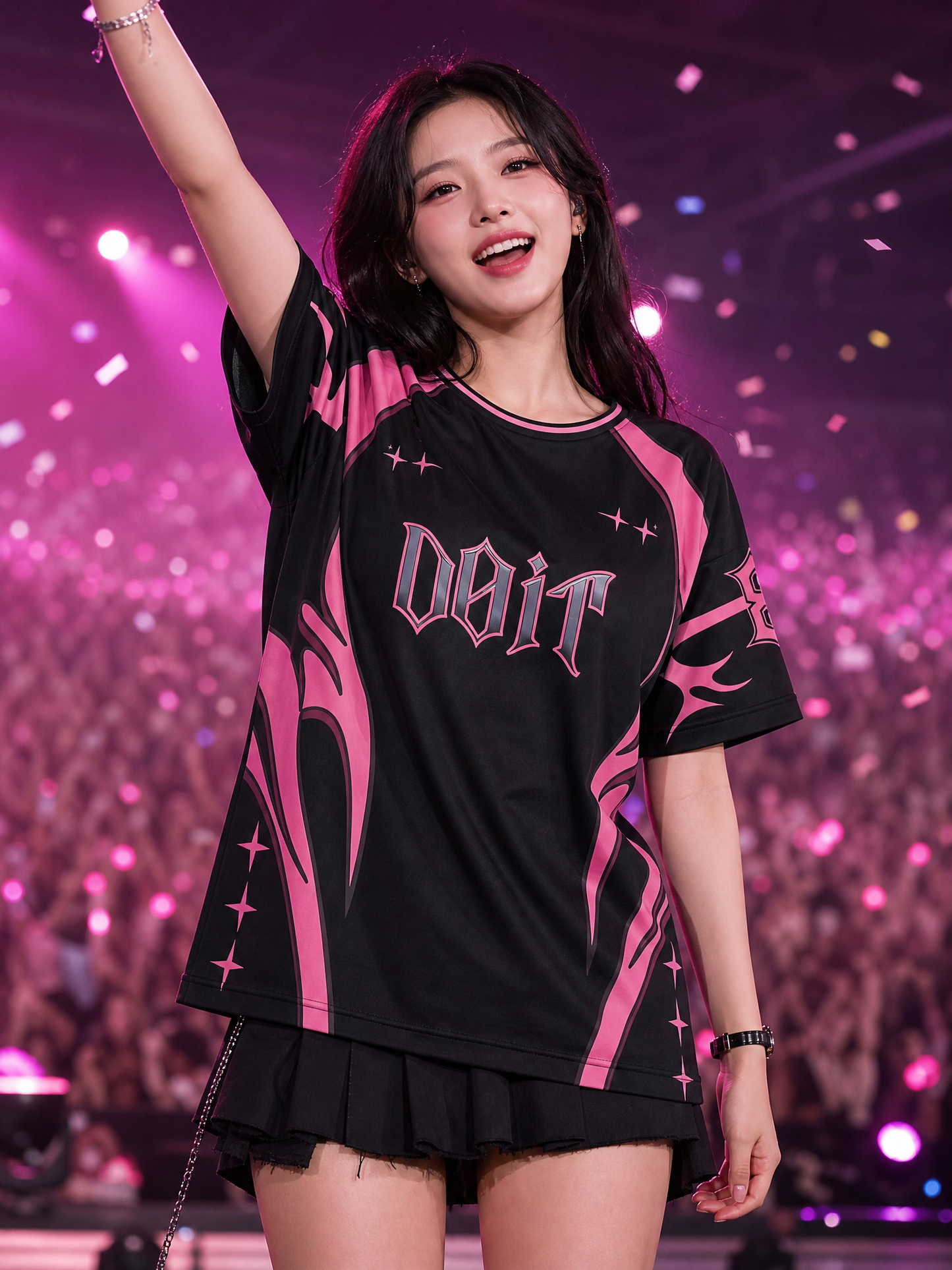 Maillot DO IT porté en concert — logo poitrine