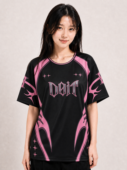 Maillot Stray Kids DO IT — logo chrome D0iT, noir et rose | KpopCore