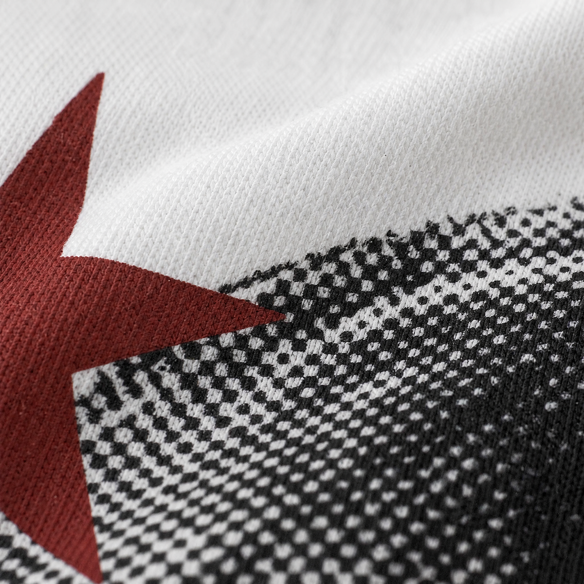 T-shirt Portrait BTS — Le visage de ton bias — détail tissu et impression