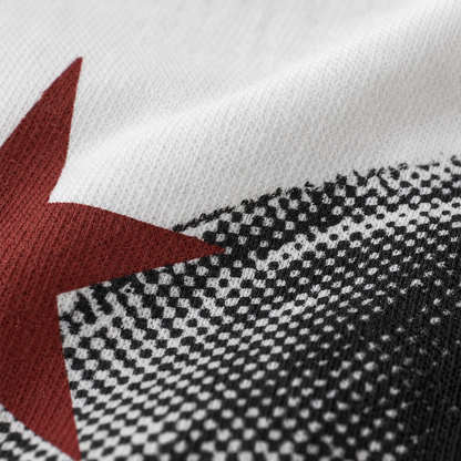 T-shirt Portrait BTS — Le visage de ton bias — détail tissu et impression