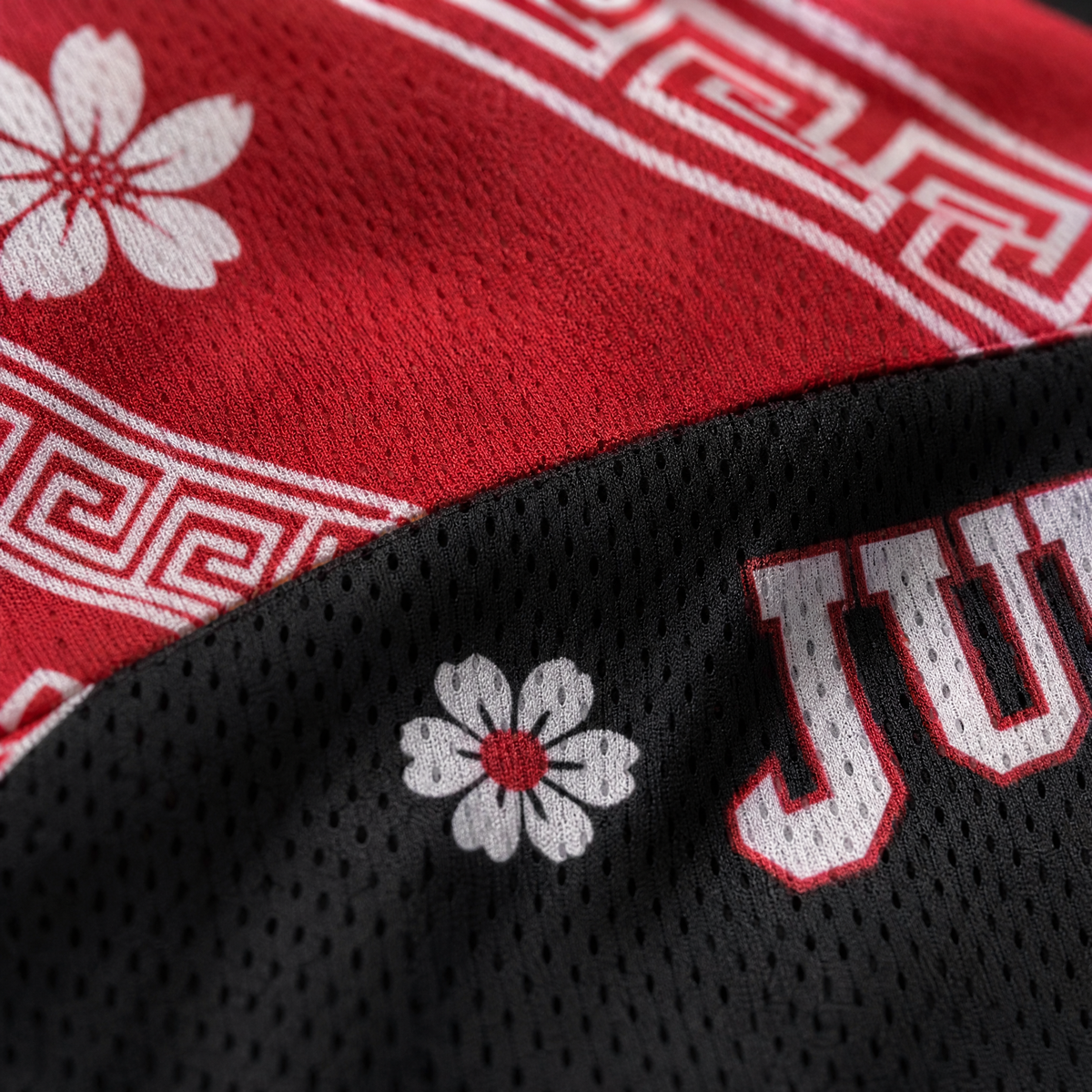 Maillot Arirang BTS Motifs Coréens — Nom & numéro personnalisés — détail tissu et impression