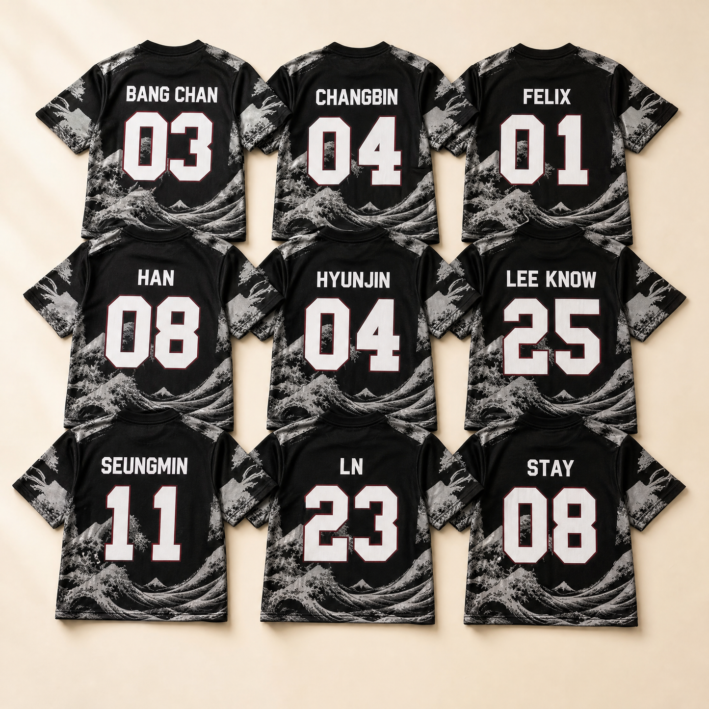 Toutes les variantes au dos — Bang Chan, Lee Know, Changbin, Hyunjin, Han, Felix, Seungmin, I.N, STAY