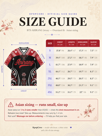 Guide des tailles — KpopCore