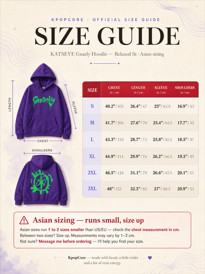 Guide des tailles — KpopCore